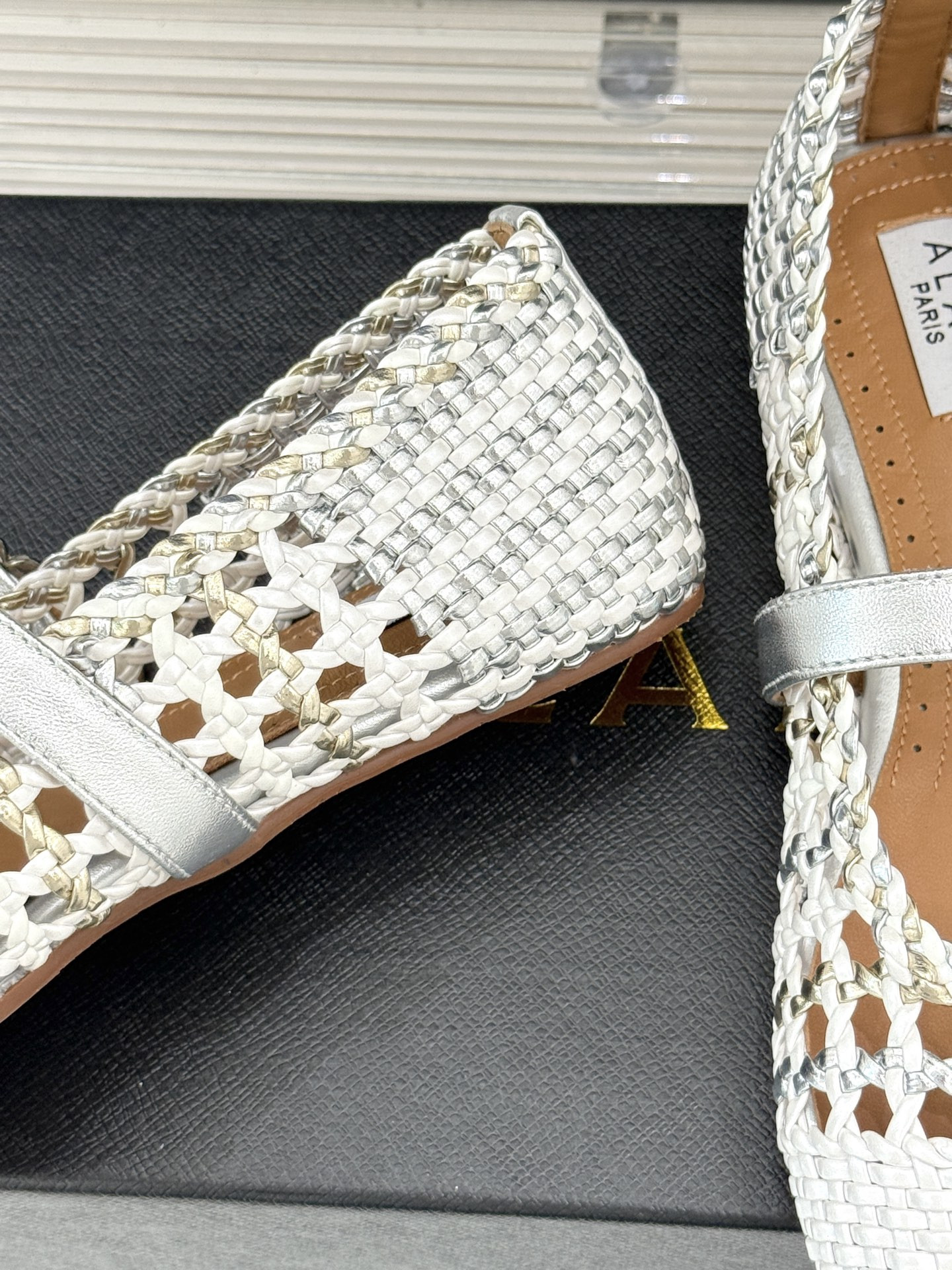 UA Alaïa Hollow Woven Mary Jane Flats(Customized Size 7-10 days production time)
