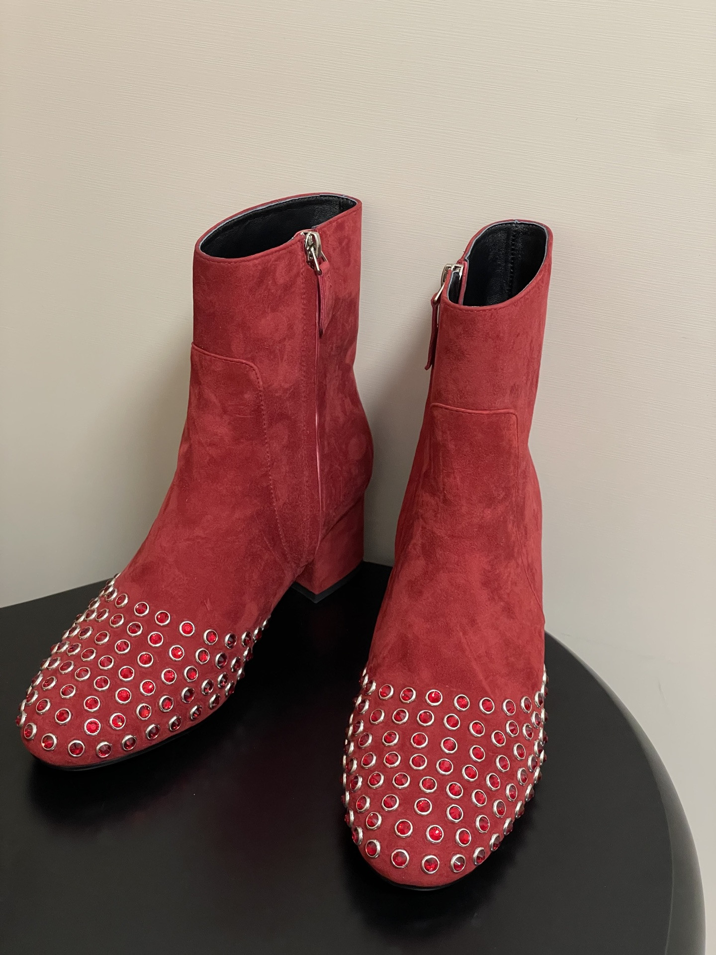 ua alaia crystal Di*m*nd boots 5.5cm heel(customized size 7-10 days production time)