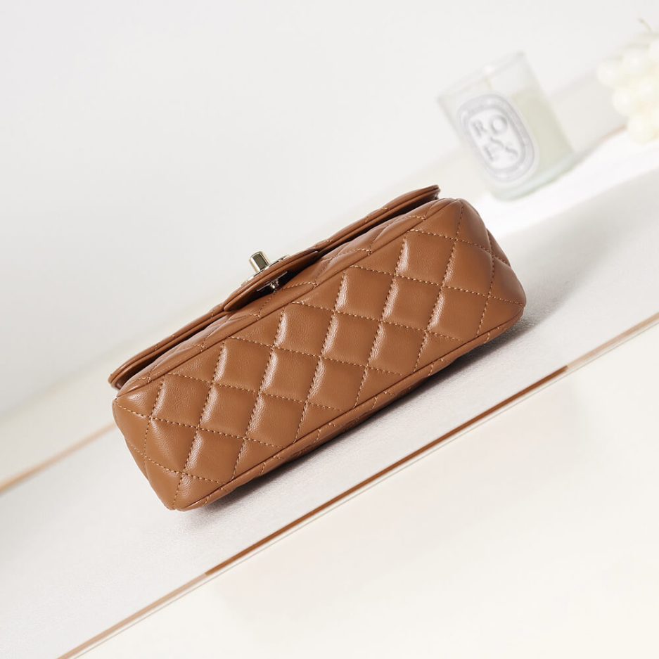 Ch*el mini flap with top handle