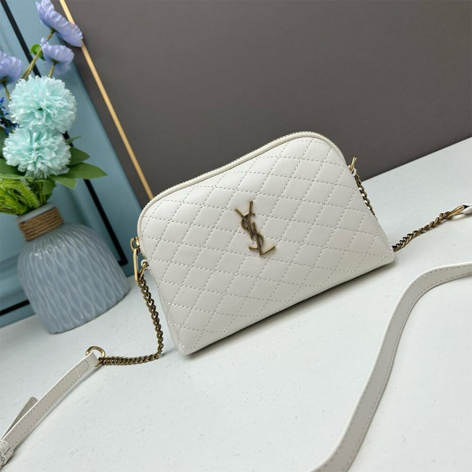 YSL Gaby zipped pouch in quilted lambskin