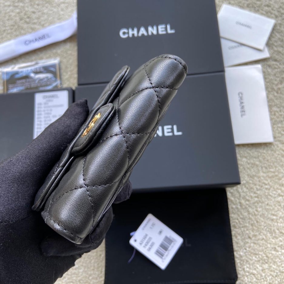Ch*el classic small flap wallet